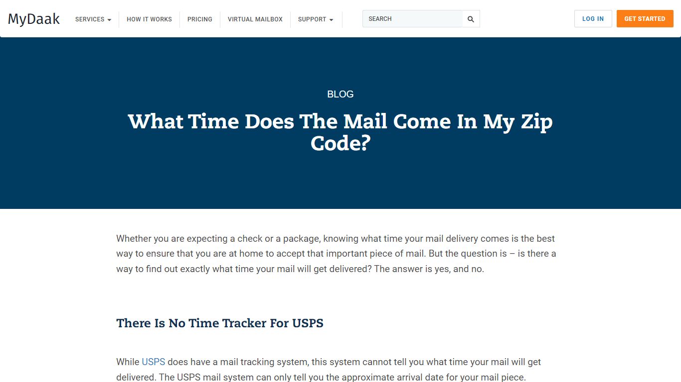 What Time Does The Mail Come In My Zip Code? | MyDaak