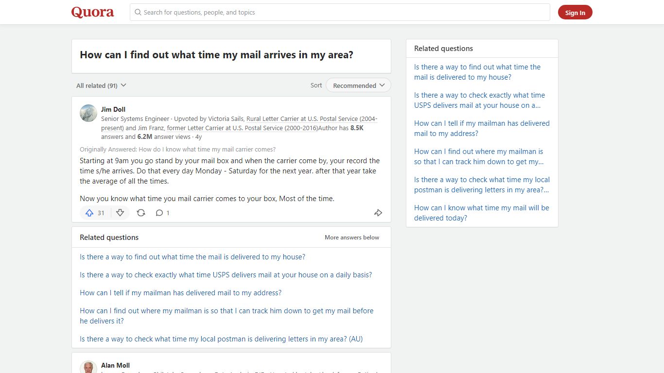 How to find out what time my mail arrives in my area - Quora
